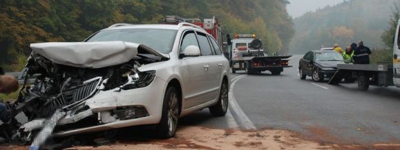 ZDERZENIE BMW I SKODY